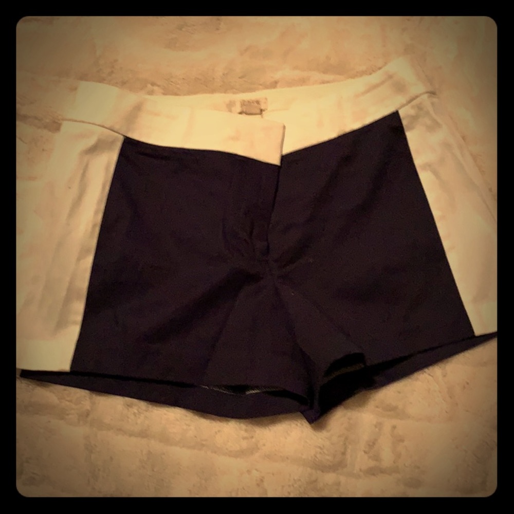 NWT J. Crew trouser short, white and navy